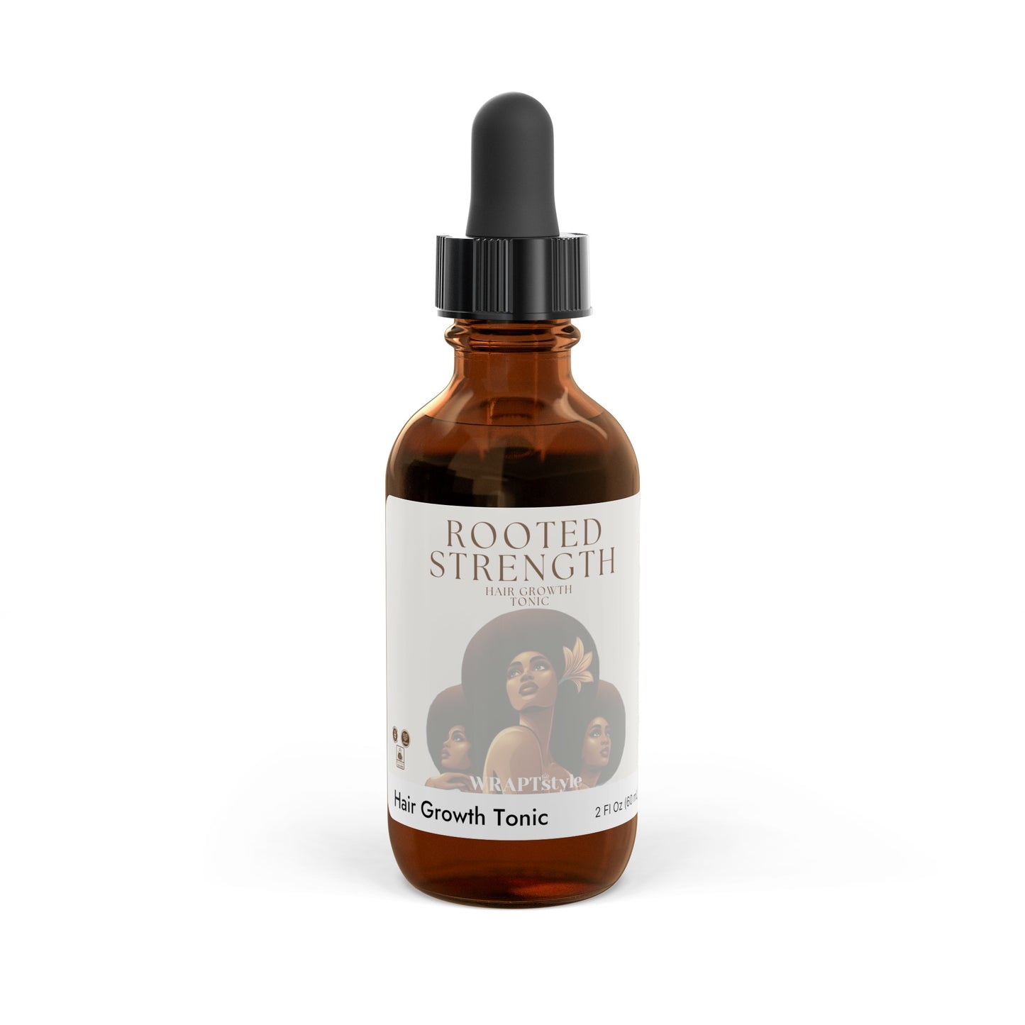 WRAPTstyle RootedStrength Vegan Hair Growth Tonic for Natural Hair, 2oz
