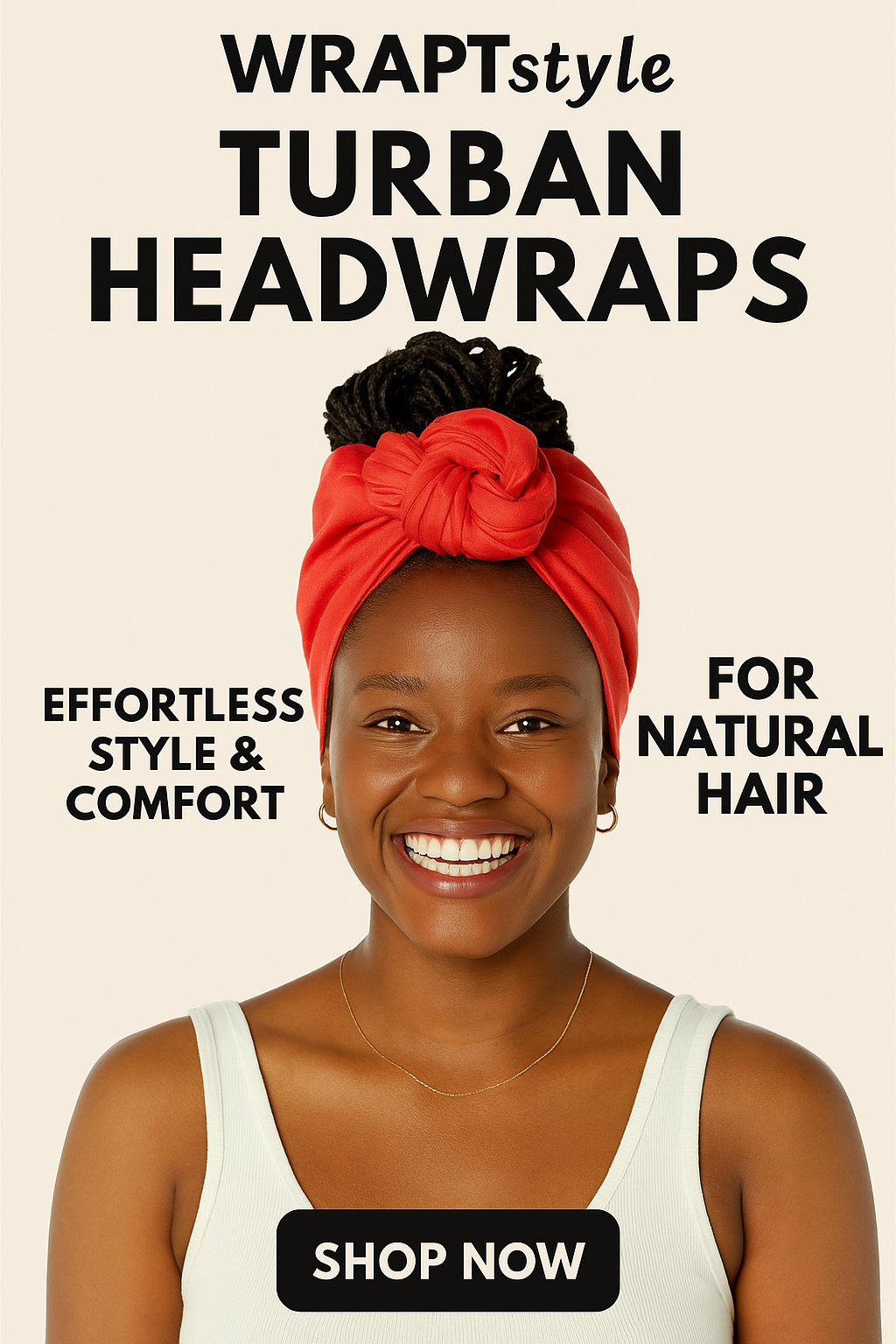 Satin Lined Top-Knot Headband Headwraps for Locs
