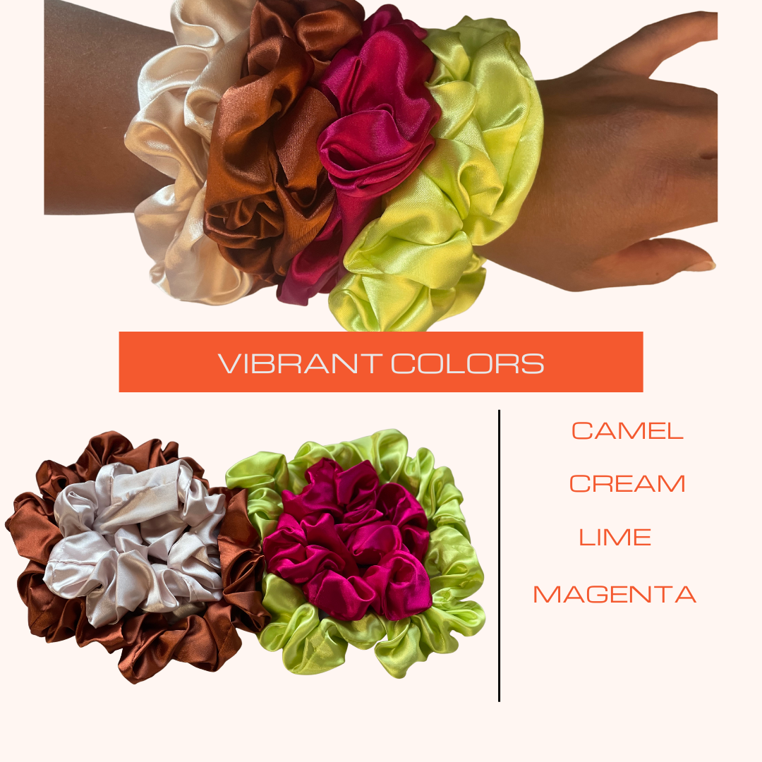 WRAPTScrunchies - Extra-Long Headband Scrunchies for Locs and Puffs(2pk)