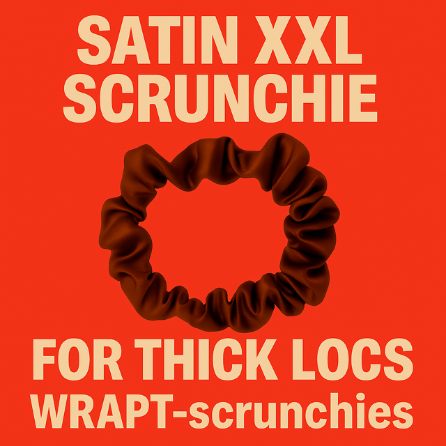 WRAPTscrunchies — Extra Large Satin Scrunchies for Locs, Braids & Natural Hair