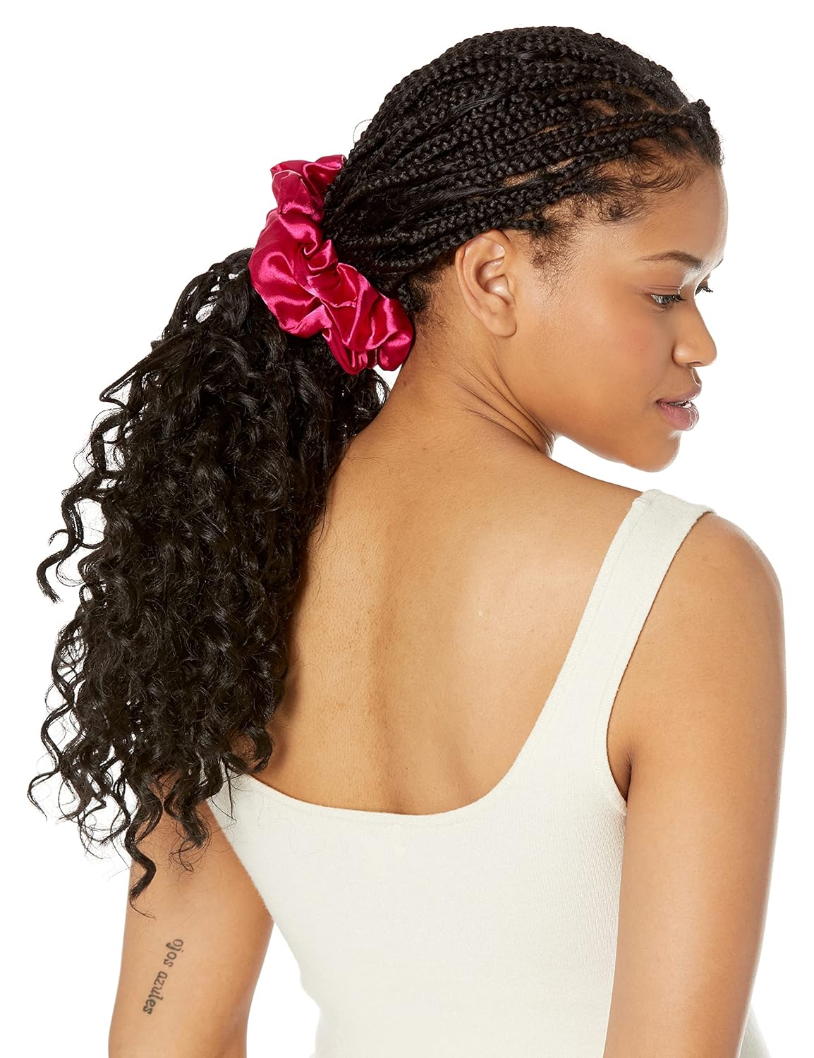 Bold Extra-Large Satin Scrunchies for Locs, Braids & Thick Natural Hair (2pk)