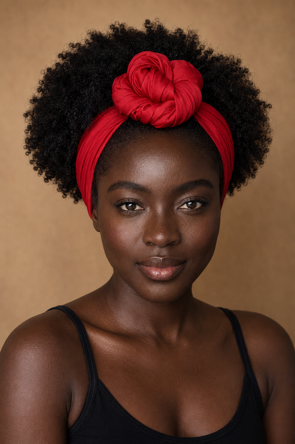 Satin-Lined Hooded Headwrap for Natural Hair | Adjustable Turban for Locs, Curls & Protective Styles