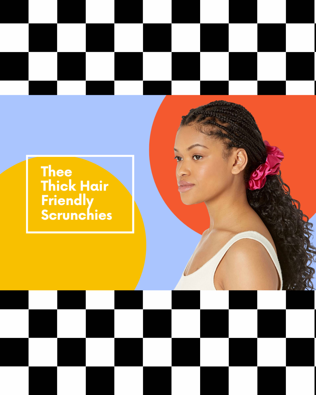 Bold Extra-Large Satin Scrunchies for Locs, Braids & Thick Natural Hair (2pk)