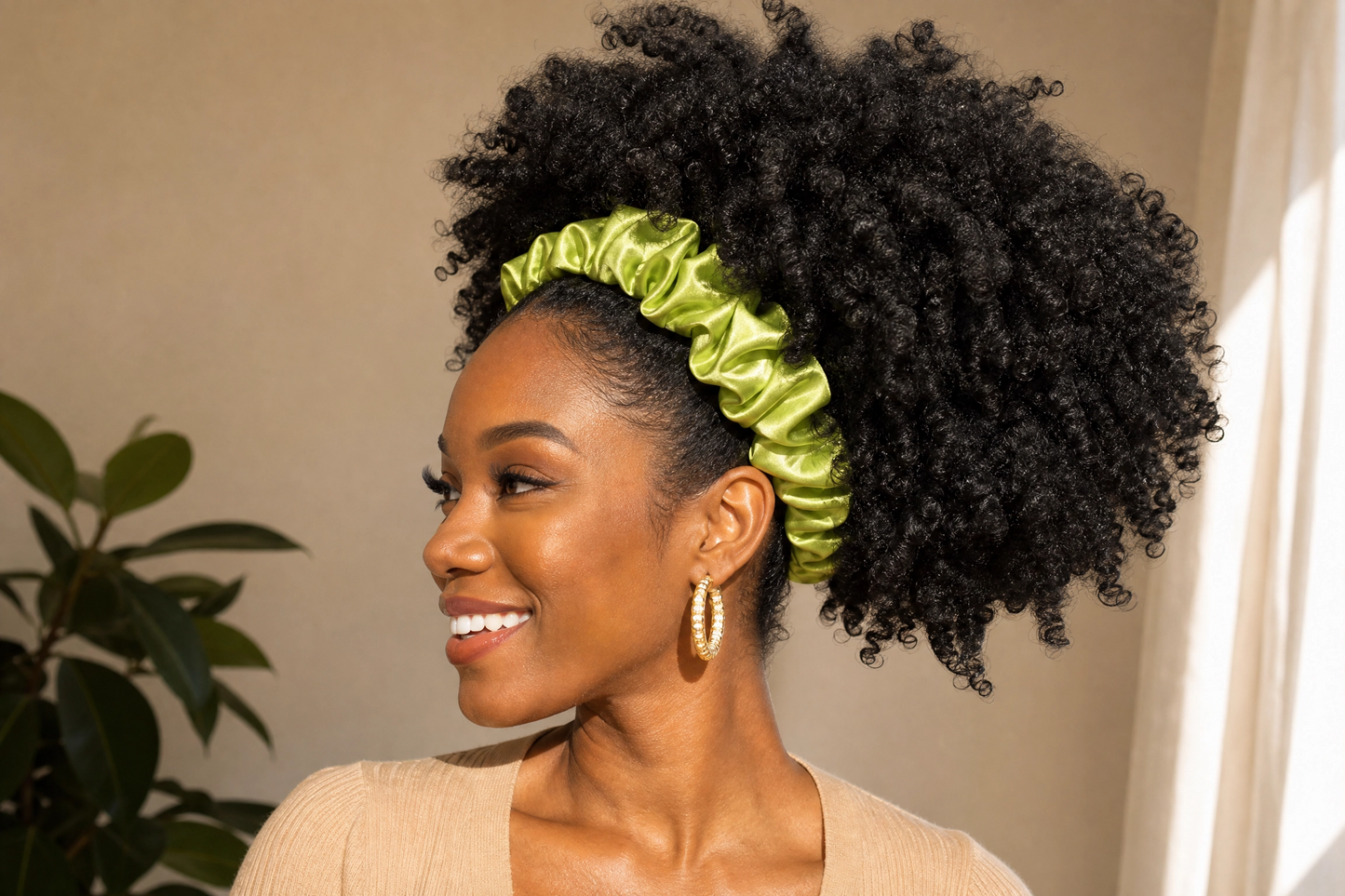 Bold Extra-Large Satin Scrunchies for Locs, Braids & Thick Natural Hair (2pk)