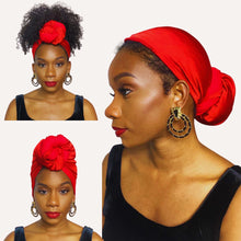 Load image into Gallery viewer, Top-Notch Top-Knot Satin Turban Headband
